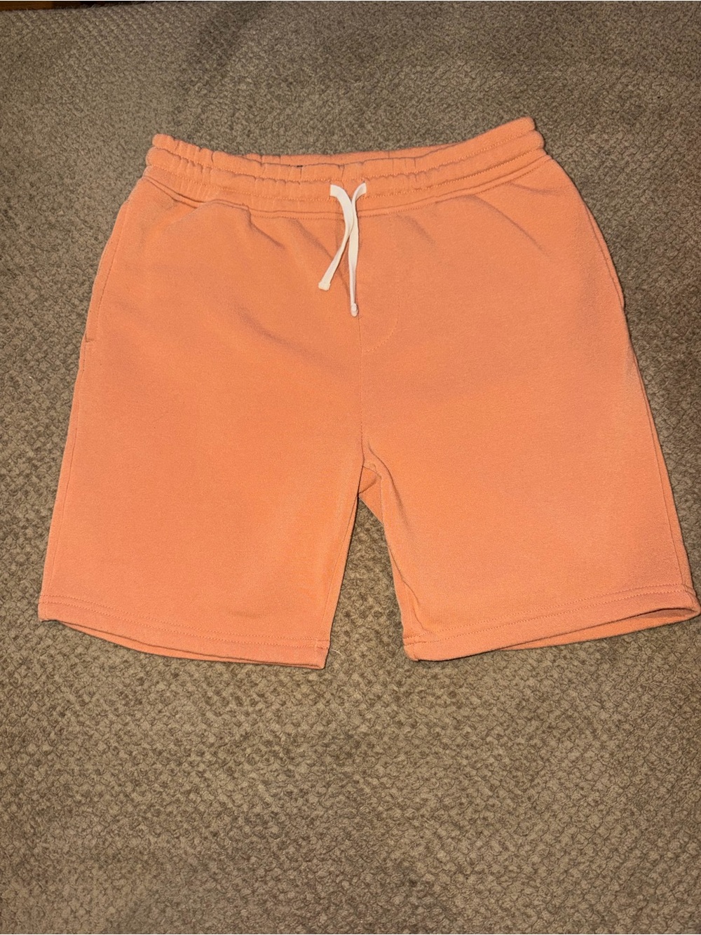 Brooklyn Cloth Men’s Peach Drawstring Fleece Polyester Sweat Shorts - Size M